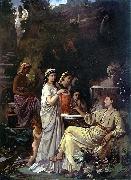 Anselm Feuerbach The Fairy tale teller USA oil painting artist